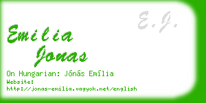 emilia jonas business card