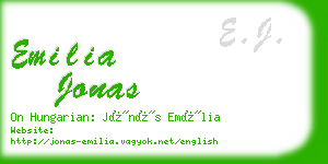 emilia jonas business card